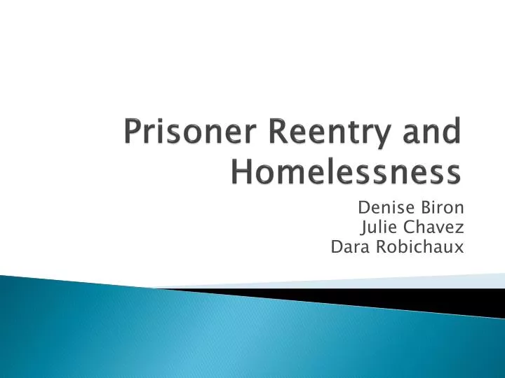 prisoner reentry and homelessness