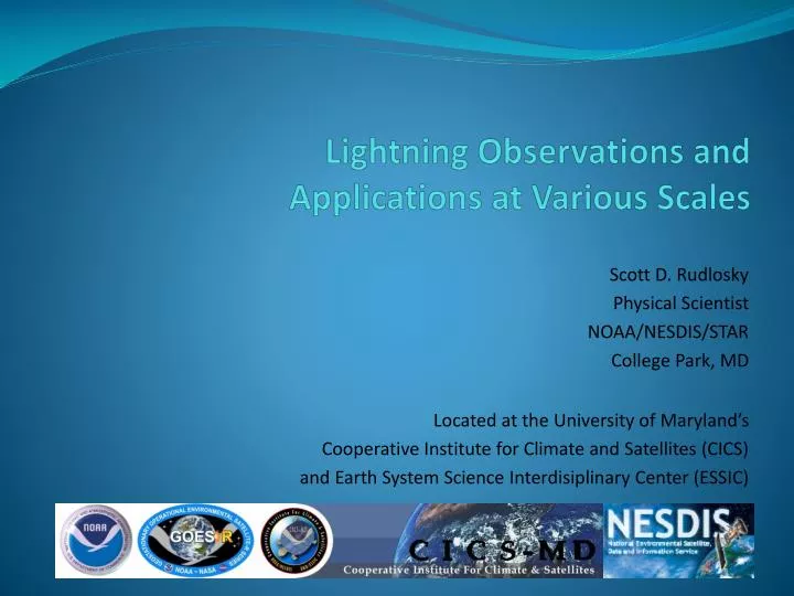 lightning observations and applications at various scales