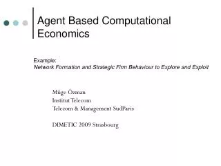 Example: Network Formation and Strategic Firm Behaviour to Explore and Exploit