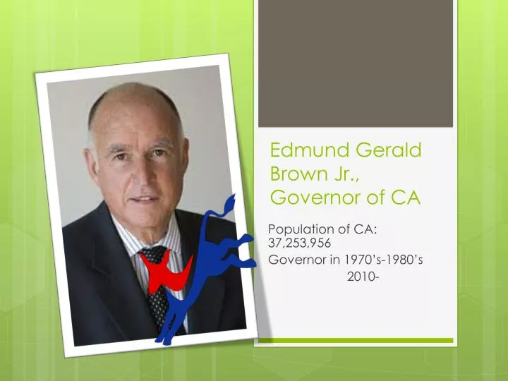 edmund gerald brown jr governor of ca