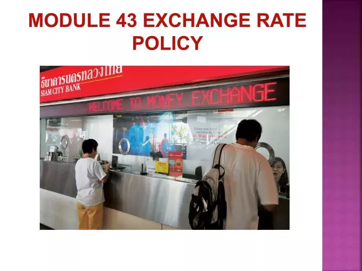 module 43 exchange rate policy