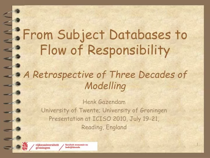from subject databases to flow of responsibility a retrospective of three decades of modelling