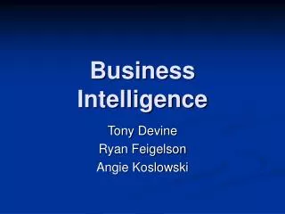 Business Intelligence