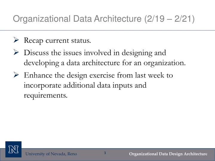 organizational data architecture 2 19 2 21