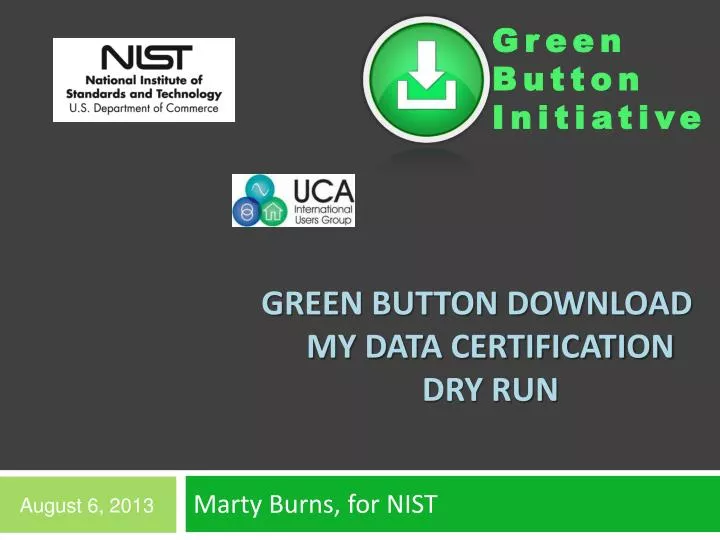 green button download my data certification dry run