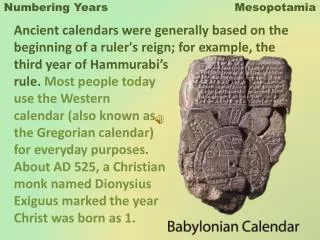 Numbering Years Mesopotamia