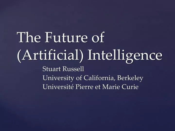 the future of artificial intelligence