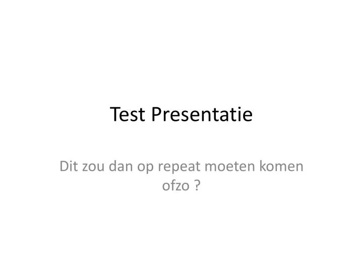 test presentatie