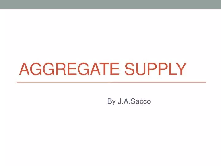 aggregate supply