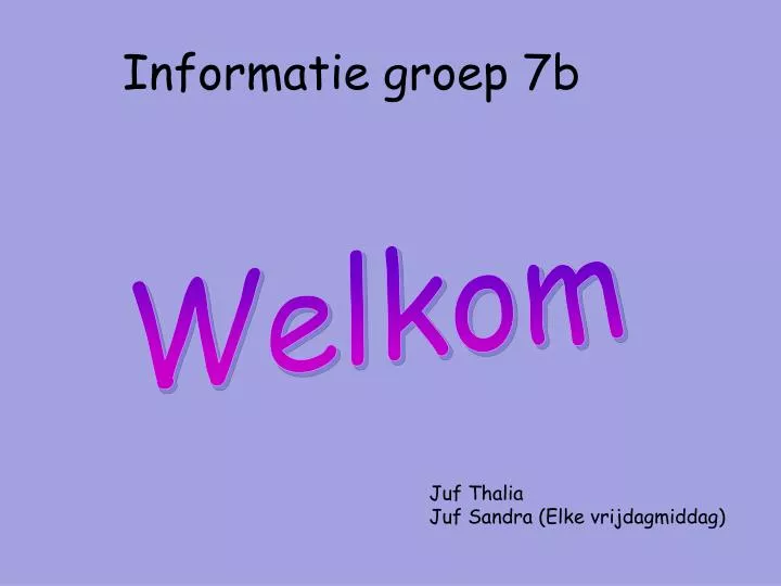 informatie groep 7b