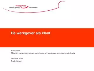 de werkgever als klant