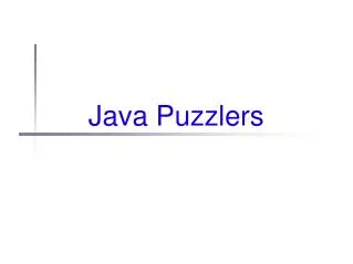 Java Puzzlers