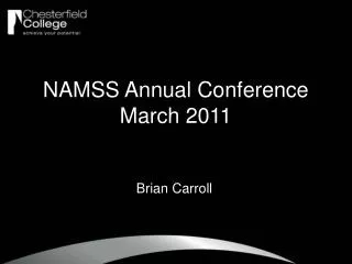 NAMSS Annual Conference March 2011
