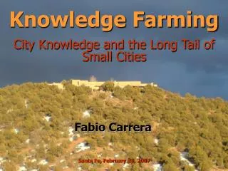 Knowledge Farming