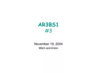 AR3BS1 #3