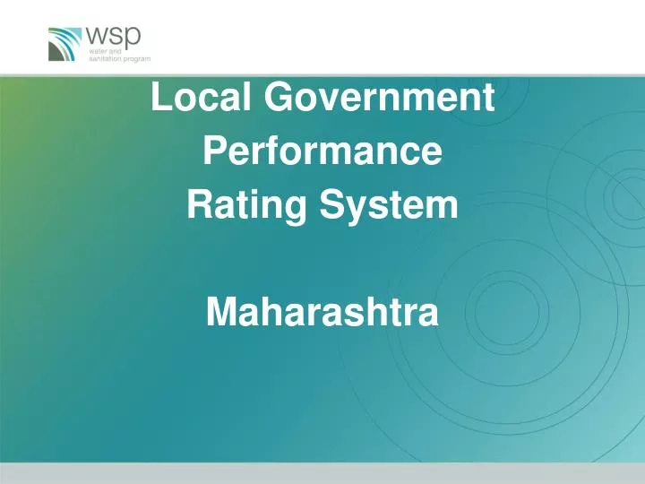 local government performance rating system maharashtra