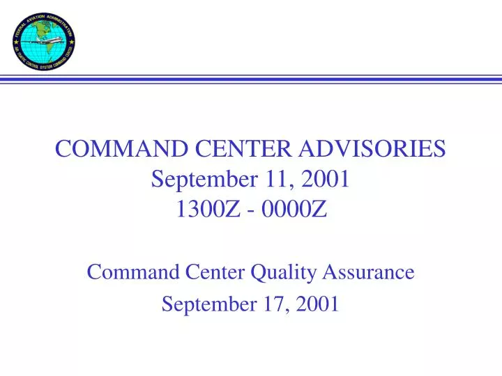 command center advisories september 11 2001 1300z 0000z