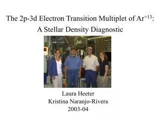 The 2p-3d Electron Transition Multiplet of Ar +13 : A Stellar Density Diagnostic
