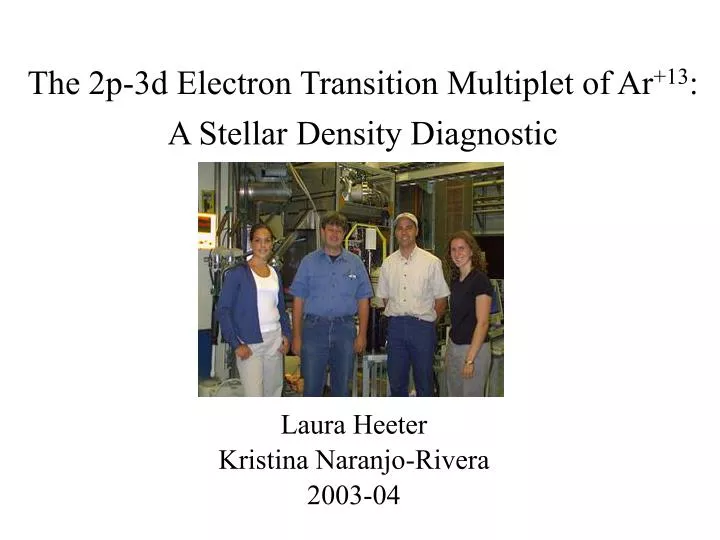 the 2p 3d electron transition multiplet of ar 13 a stellar density diagnostic