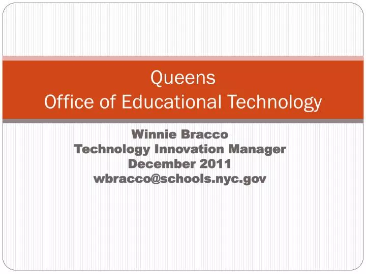 queens office of educational technology