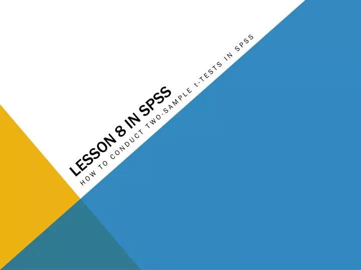 lesson 8 in spss