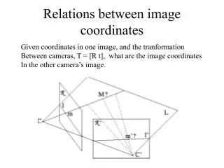 Relations between image coordinates