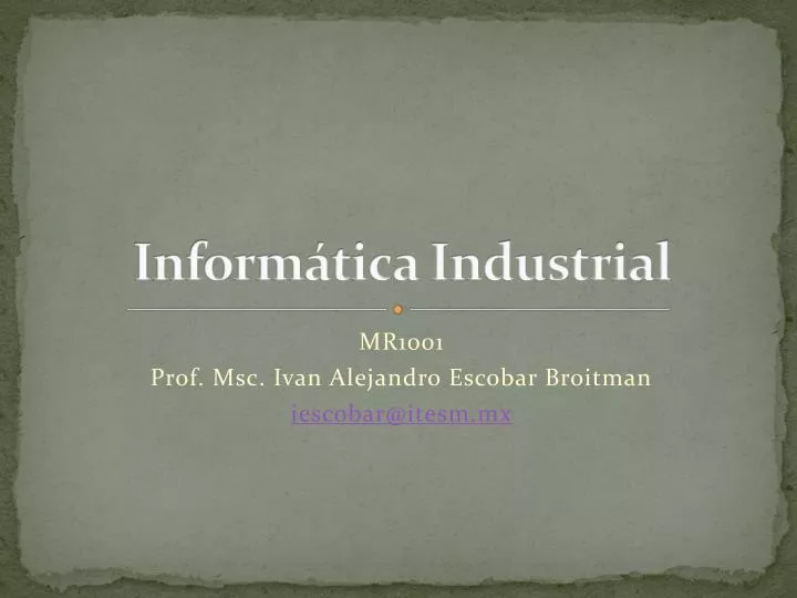 inform tica industrial