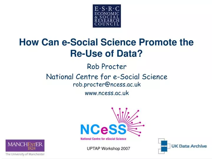 how can e social science promote the re use of data