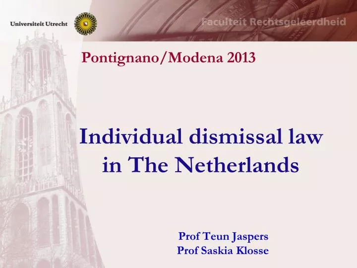 individual dismissal law in the netherlands
