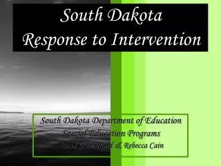 South Dakota Response to Intervention