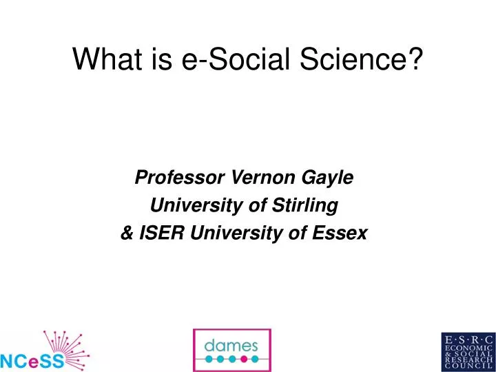 what is e social science