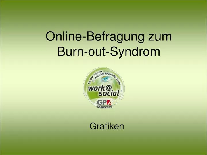 online befragung zum burn out syndrom