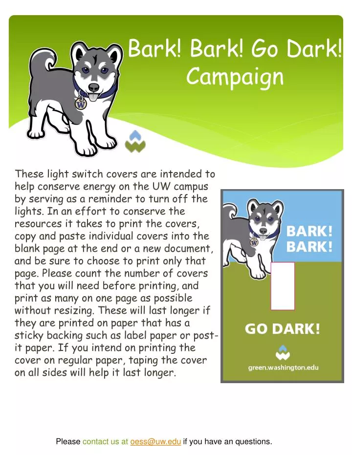 bark bark go dark campaign