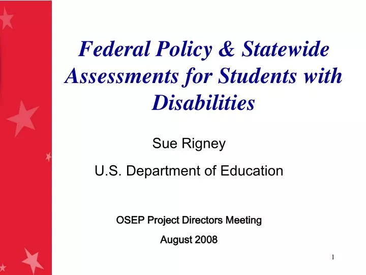 federal policy statewide assessments for students with disabilities