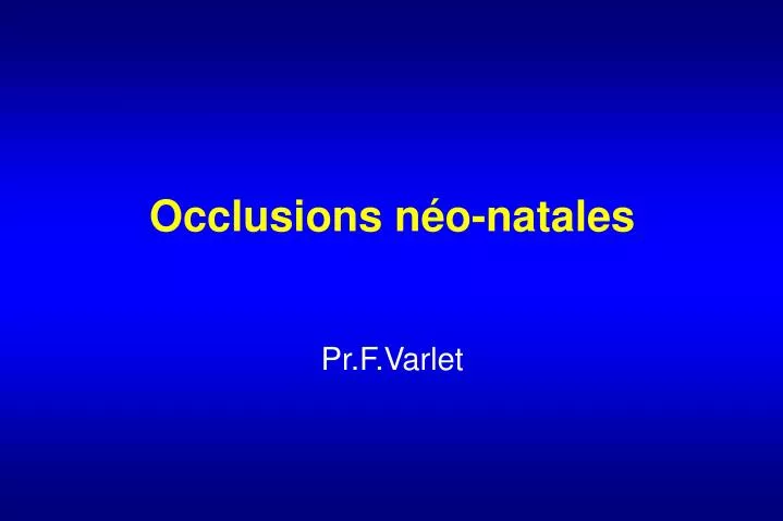 occlusions n o natales