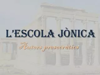 l escola j nica