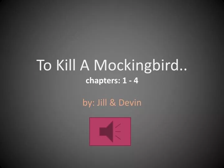 to kill a mockingbird c hapters 1 4