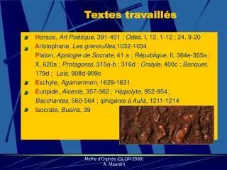 textes travaill s