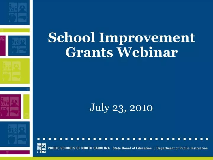 school improvement grants webinar