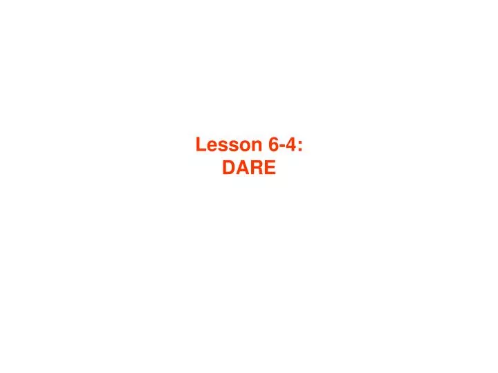lesson 6 4 dare