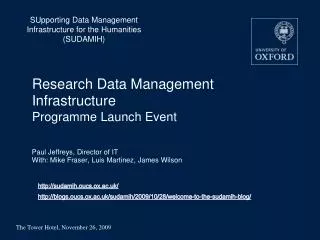 Research Data Management Infrastructure Programme Launch Event