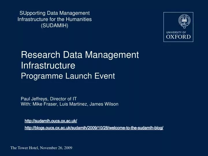 research data management infrastructure programme launch event