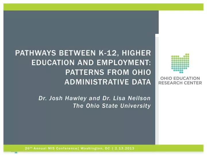 pathways between k 12 higher education and employment patterns from ohio administrative data