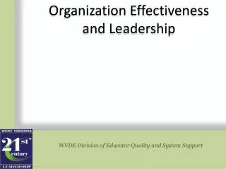 WVDE Division of Educator Quality and System Support