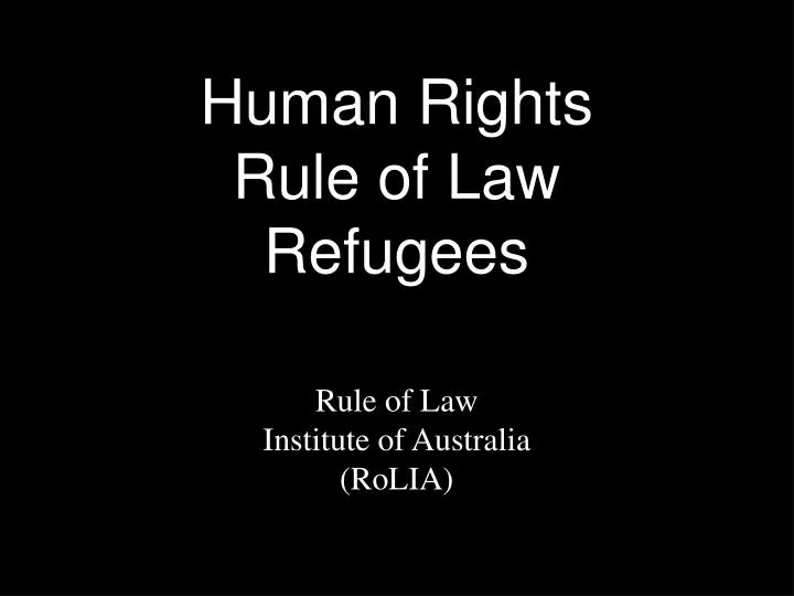 human rights rule of law refugees