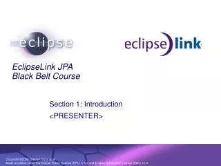 EclipseLink JPA Black Belt Course