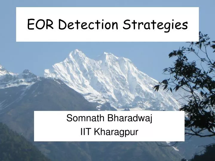 eor detection strategies