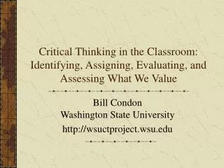 Bill Condon Washington State University wsuctprojectu