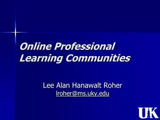 online professional learning communities