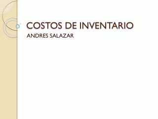 costos de inventario